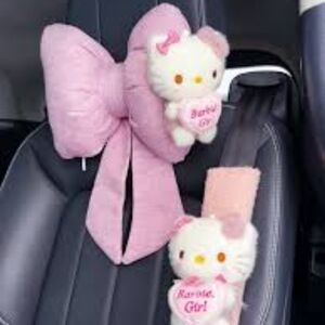 Hello Kitty With Bow Plush Car/Neck Pillow